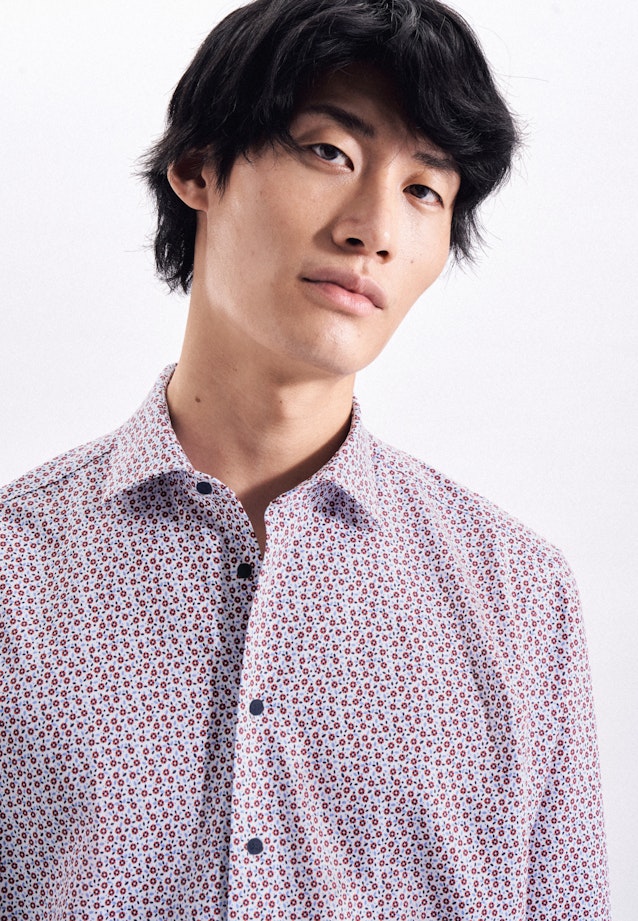 Regular Performancehemd Druck in Rot |  Seidensticker Onlineshop