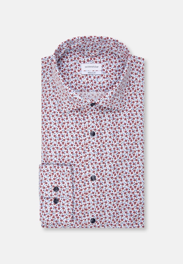 Regular Performancehemd Druck in Rot |  Seidensticker Onlineshop