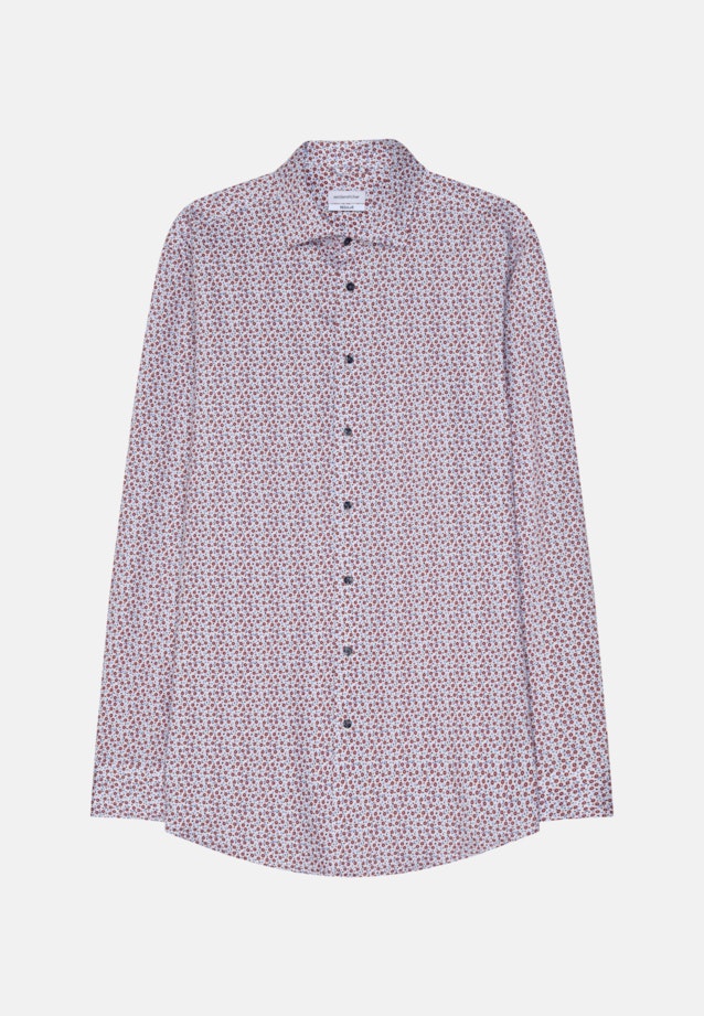 Regular Performancehemd Druck in Rot |  Seidensticker Onlineshop