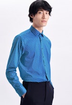 Regular Chemise performance Imprimé in Turquoise |  Seidensticker Onlineshop