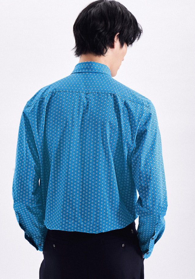 Chemise performance Regular Jersey Col Kent in Turquoise |  Seidensticker Onlineshop