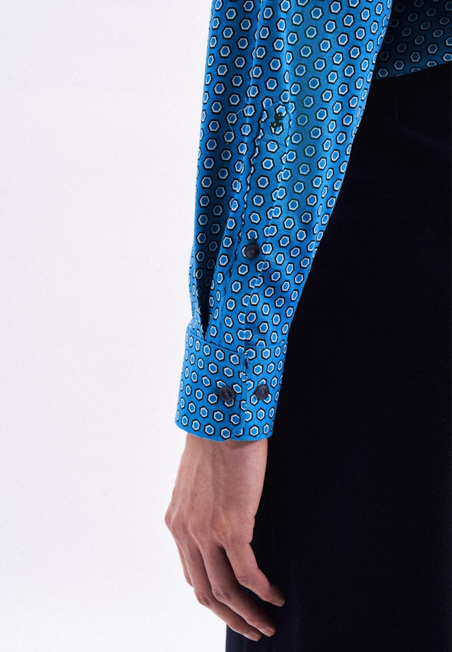 Regular Chemise performance Imprimé in Turquoise |  Seidensticker Onlineshop