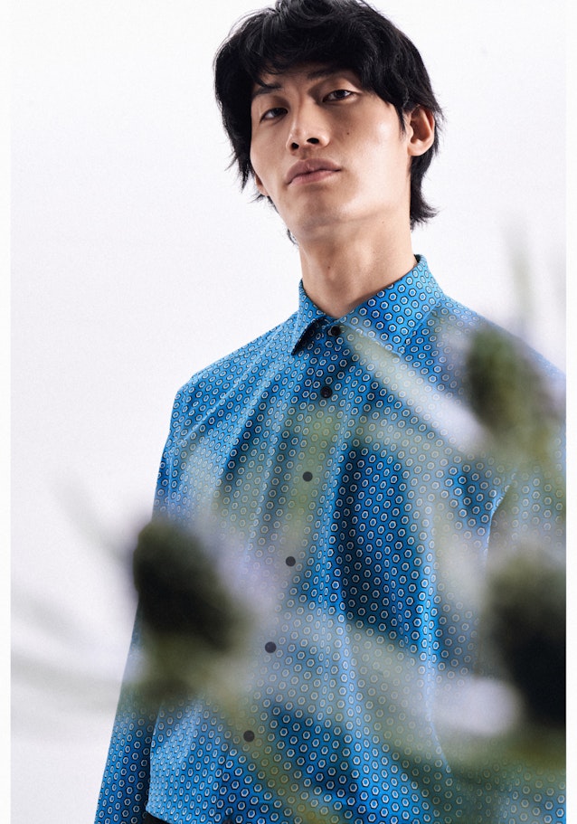 Performance shirt in Regular with Kent-Collar in Turquoise |  Seidensticker Onlineshop