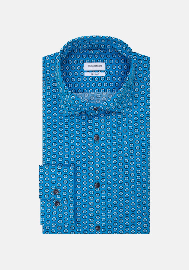 Chemise performance Regular Jersey Col Kent in Turquoise |  Seidensticker Onlineshop