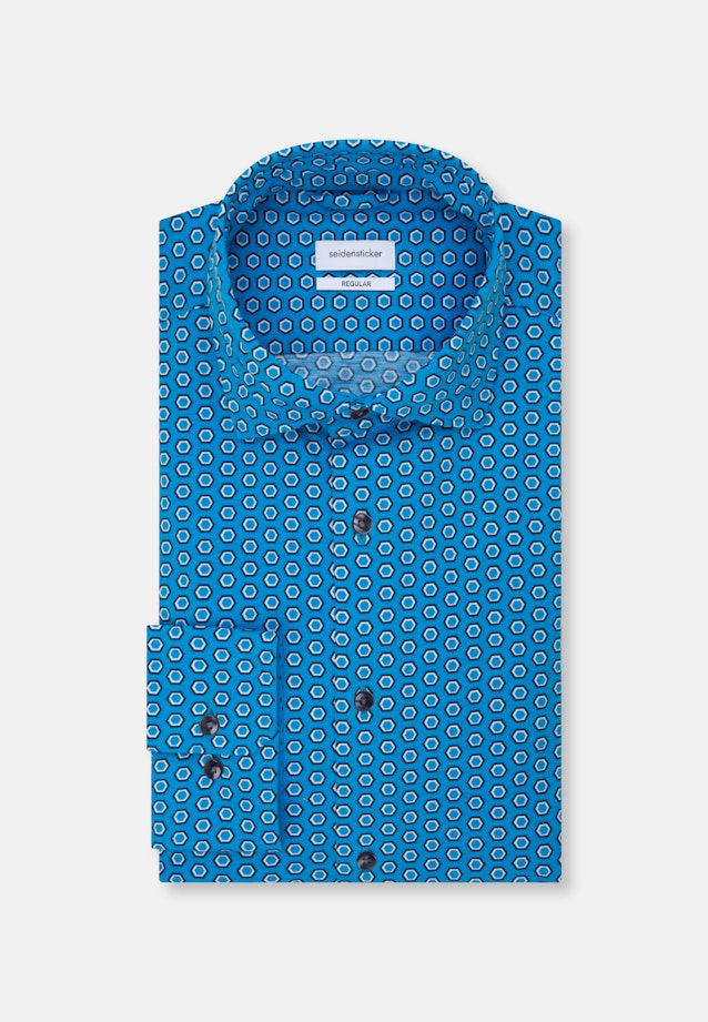 Regular Chemise performance Imprimé in Turquoise |  Seidensticker Onlineshop