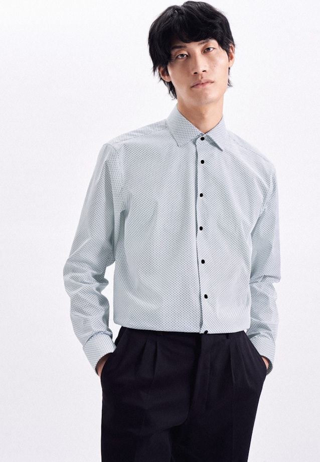 Regular Business Hemd Druck in Hellblau |  Seidensticker Onlineshop