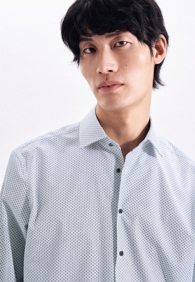 Regular Business Hemd Druck in Hellblau |  Seidensticker Onlineshop