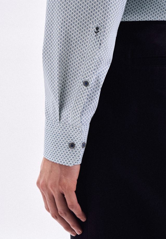 Regular Business Hemd Druck in Hellblau |  Seidensticker Onlineshop