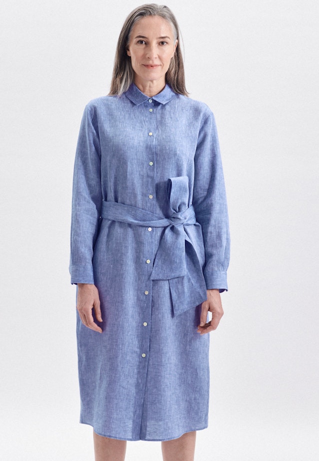 Linen Midi Dress in Dark Blue |  Seidensticker Onlineshop