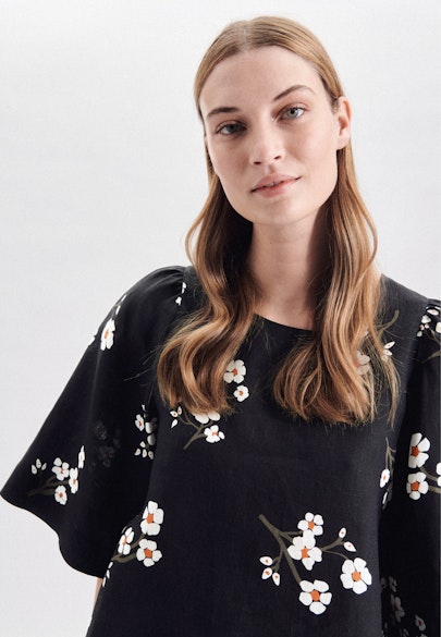 Shirt Blouse Floral in Dark Blue |  Seidensticker Onlineshop