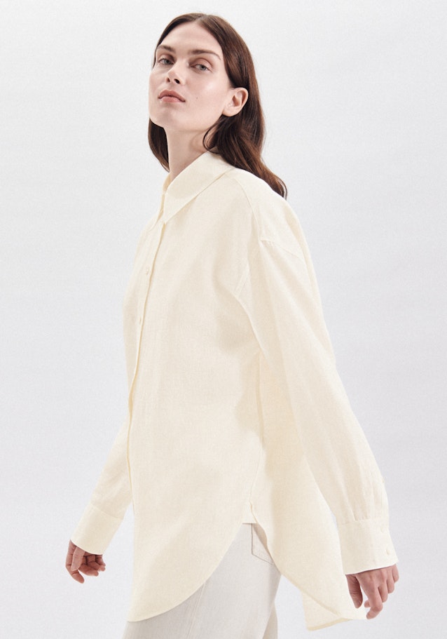 Oversized fit Longbluse Uni in Ecru | Seidensticker Onlineshop
