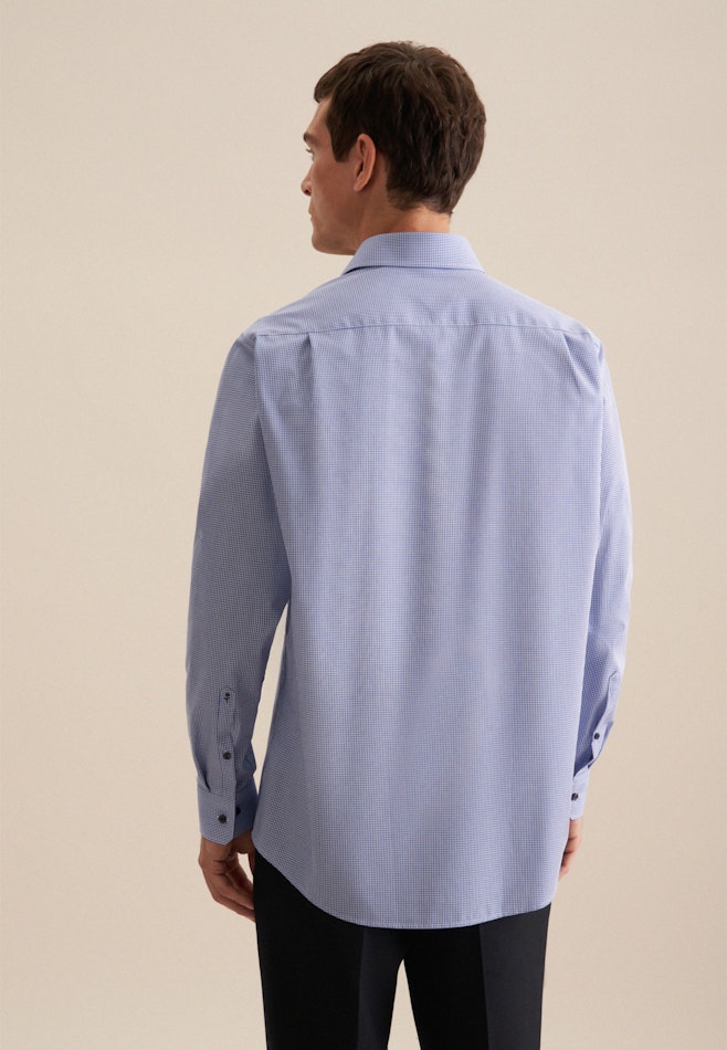 Regular Chemise d'affaires carreaux dans Bleu Moyen | Boutique en ligne Seidensticker