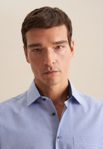 Regular Chemise d'affaires carreaux in Bleu Moyen |  Seidensticker Onlineshop