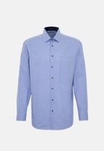 Regular Chemise d'affaires carreaux in Bleu Moyen |  Seidensticker Onlineshop