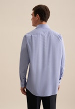 Non-iron Poplin Business Shirt in Regular with Kent-Collar in Medium Blue |  Seidensticker Onlineshop