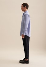 Non-iron Poplin Business Shirt in Regular with Kent-Collar in Medium Blue |  Seidensticker Onlineshop