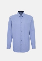 Non-iron Poplin Business Shirt in Regular with Kent-Collar in Medium Blue |  Seidensticker Onlineshop