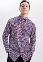 Regular Performancehemd Druck in Rot |  Seidensticker Onlineshop