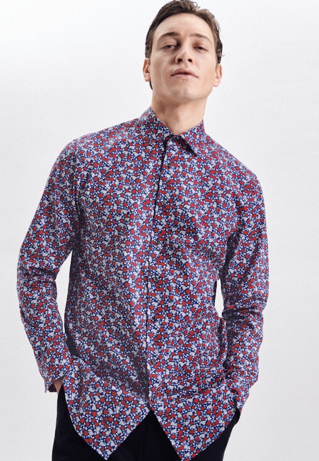 Regular Performance shirt Print in Red |  Seidensticker Onlineshop