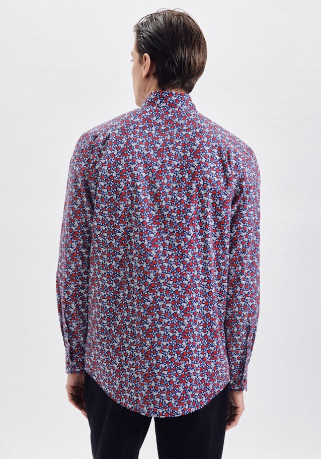 Regular Performancehemd Druck in Rot | Seidensticker Onlineshop