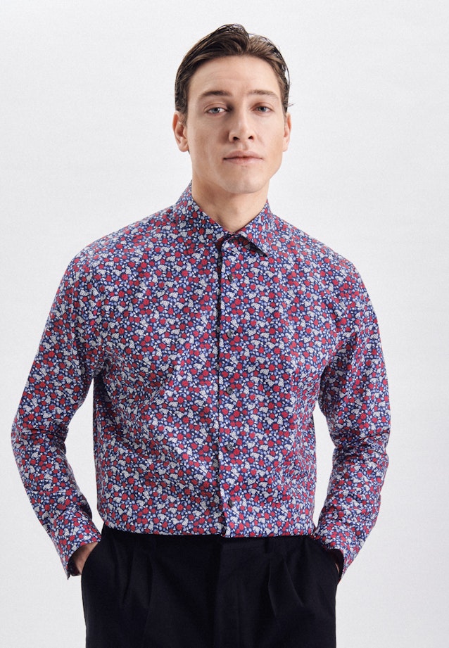 Regular Performance shirt Print in Red |  Seidensticker Onlineshop