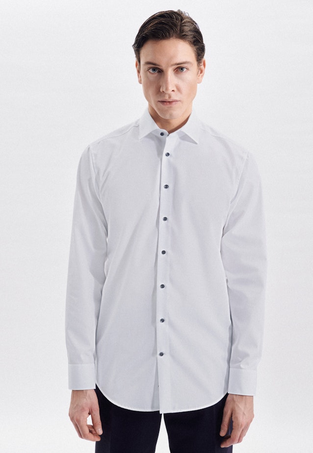 Regular Business Hemd Uni in Weiß |  Seidensticker Onlineshop