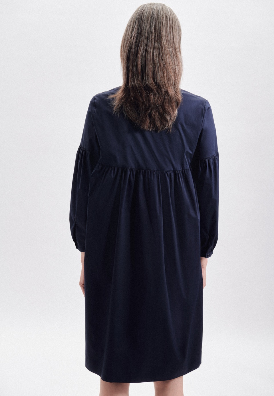 Rundhals Kleid Regular in Dunkelblau |  Seidensticker Onlineshop