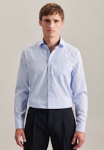 Non-iron Poplin Business Shirt in Regular with Kent-Collar in Light Blue |  Seidensticker Onlineshop