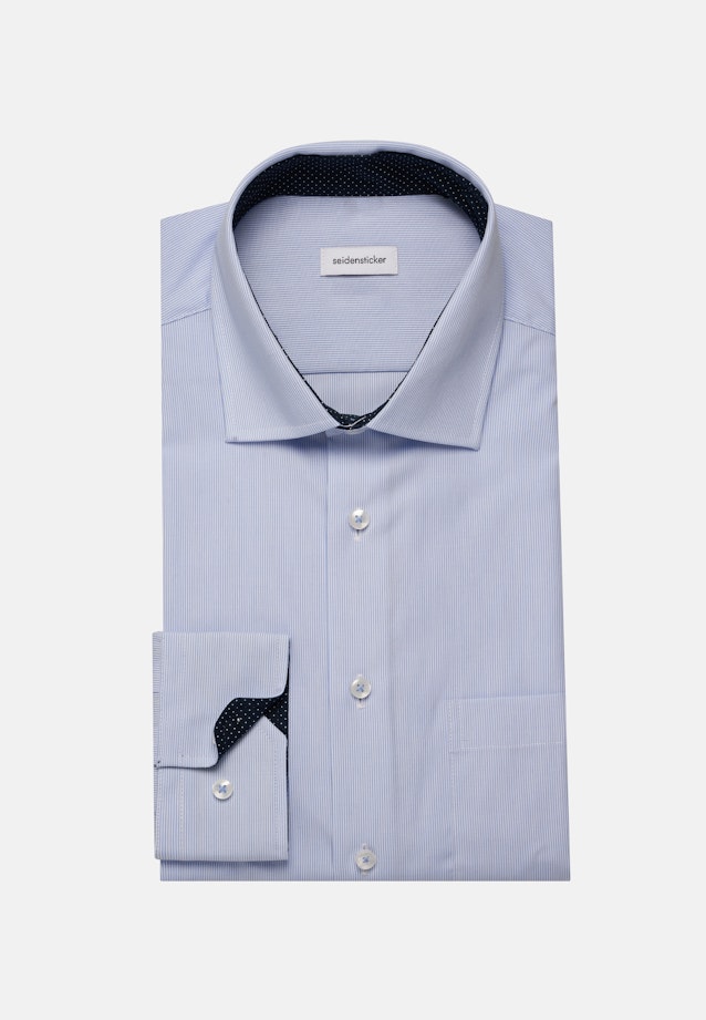 Non-iron Poplin Business Shirt in Regular with Kent-Collar in Light Blue |  Seidensticker Onlineshop