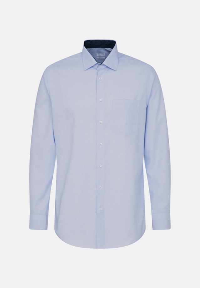 Non-iron Poplin Business Shirt in Regular with Kent-Collar in Light Blue |  Seidensticker Onlineshop