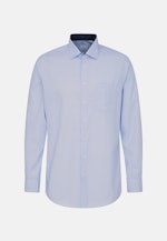 Non-iron Poplin Business Shirt in Regular with Kent-Collar in Light Blue |  Seidensticker Onlineshop