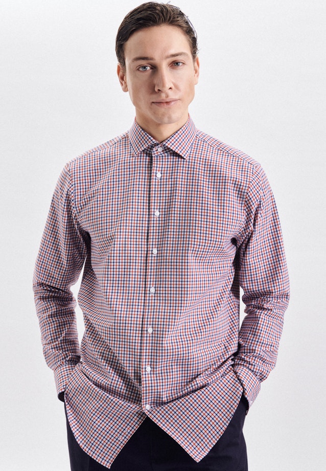 Regular Chemise performance Carreaux in Rouge |  Seidensticker Onlineshop