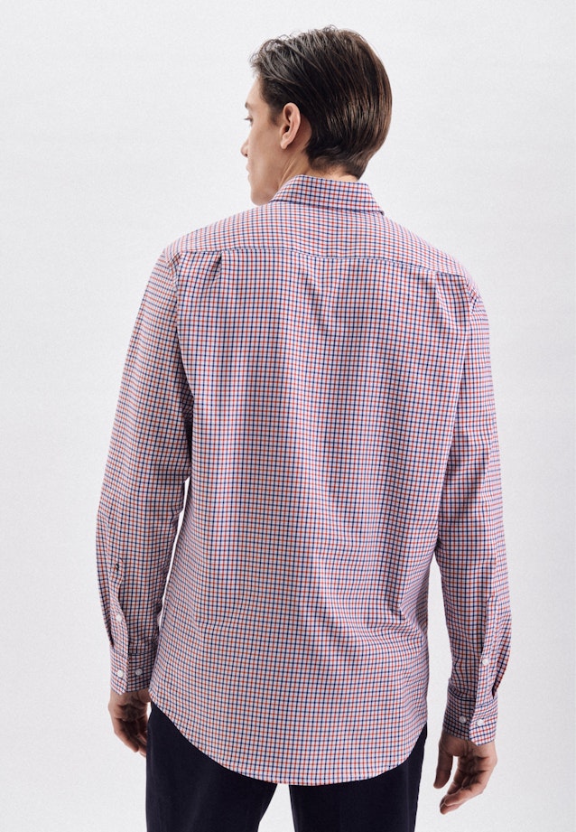 Regular Performancehemd Karo in Rot |  Seidensticker Onlineshop