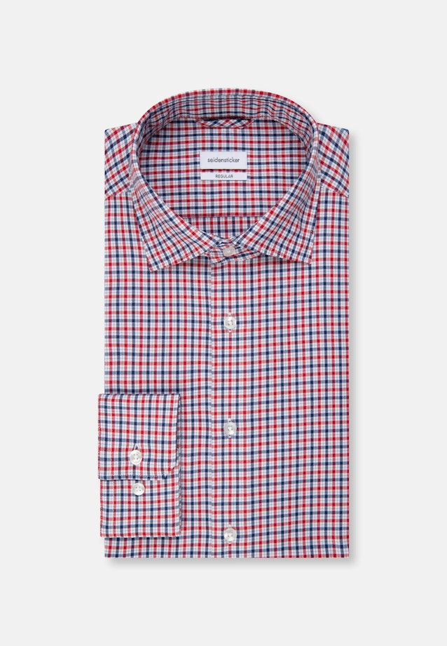 Regular Performancehemd Karo in Rot |  Seidensticker Onlineshop