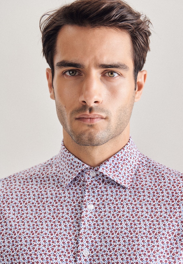 Slim Performancehemd Druck in Rot |  Seidensticker Onlineshop