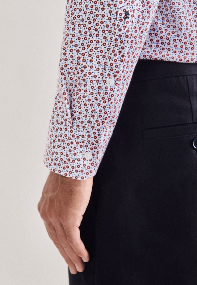 Slim Performancehemd Druck in Rot |  Seidensticker Onlineshop