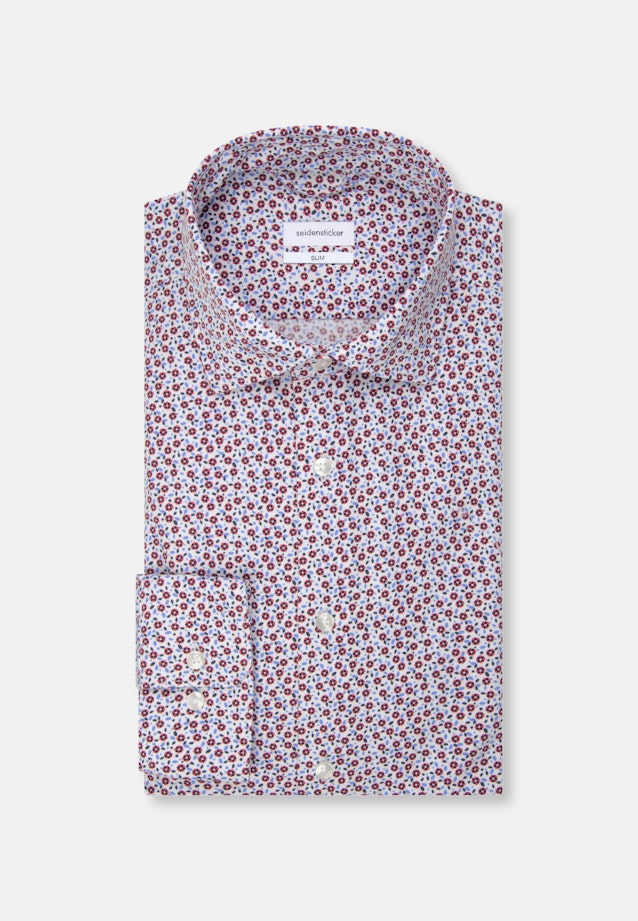 Slim Performancehemd Druck in Rot |  Seidensticker Onlineshop
