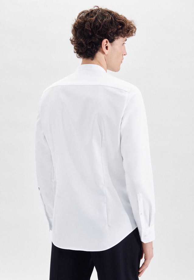 Bügelfreies Popeline Business Hemd in Slim mit Stehkragen in Weiß |  Seidensticker Onlineshop