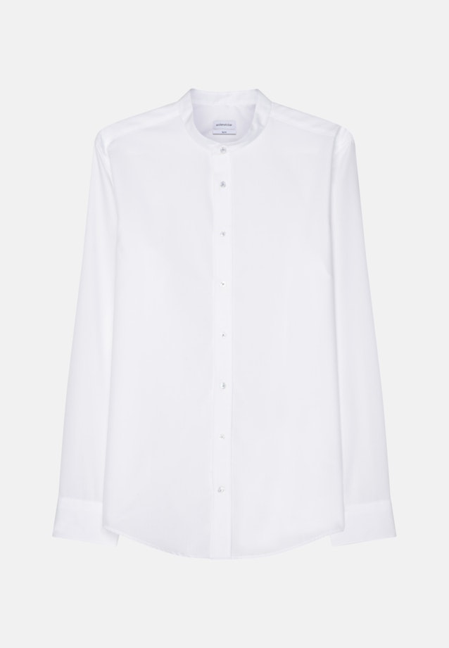 Chemise Business Slim Popeline Col Montant in Blanc |  Seidensticker Onlineshop