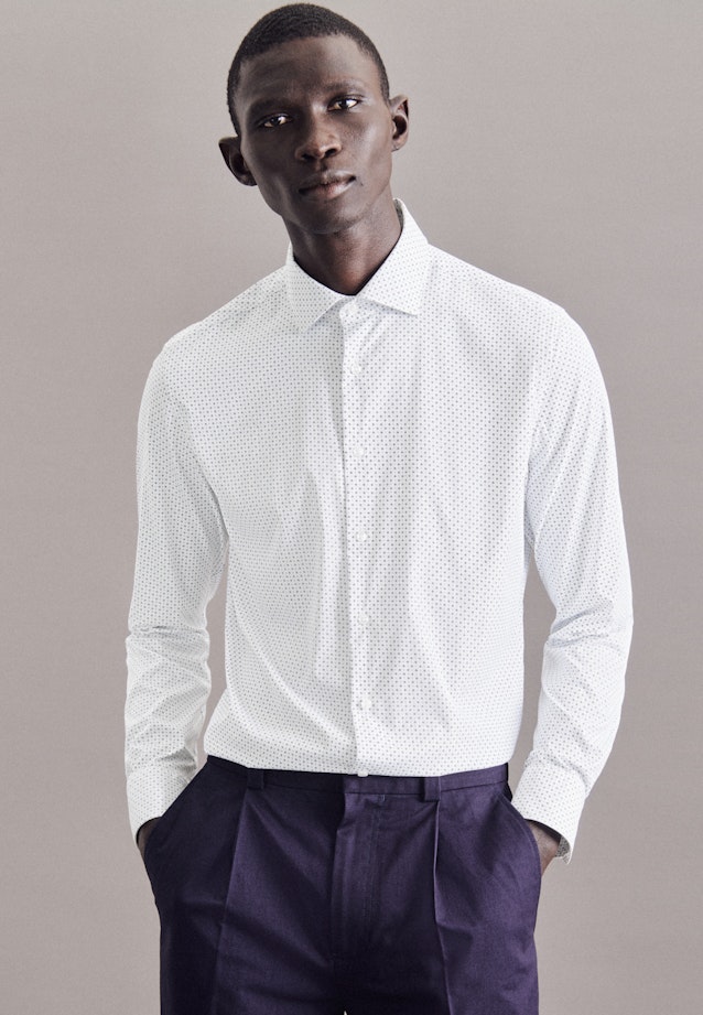 Slim Chemise performance Imprimé in Bleu Clair |  Seidensticker Onlineshop