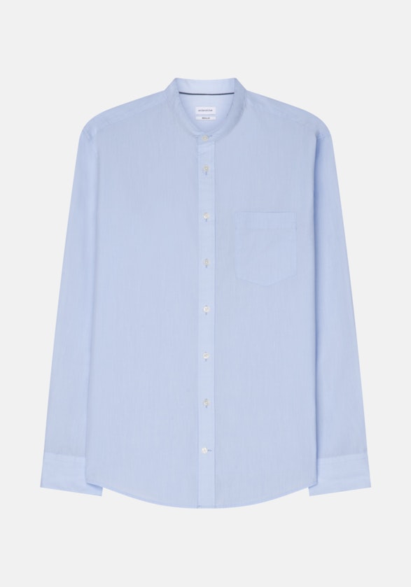 Chemise casual Regular Chambray Col Montant in Bleu Clair |  Seidensticker Onlineshop