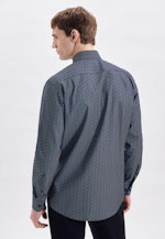 Regular Business shirt Print in Dark Blue |  Seidensticker Onlineshop