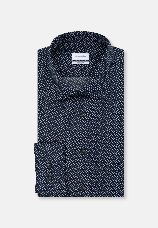Regular Business shirt Print in Dark Blue |  Seidensticker Onlineshop