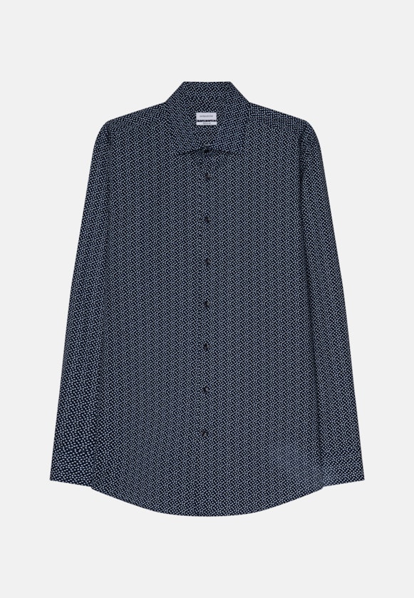 Regular Business shirt Print in Dark Blue |  Seidensticker Onlineshop