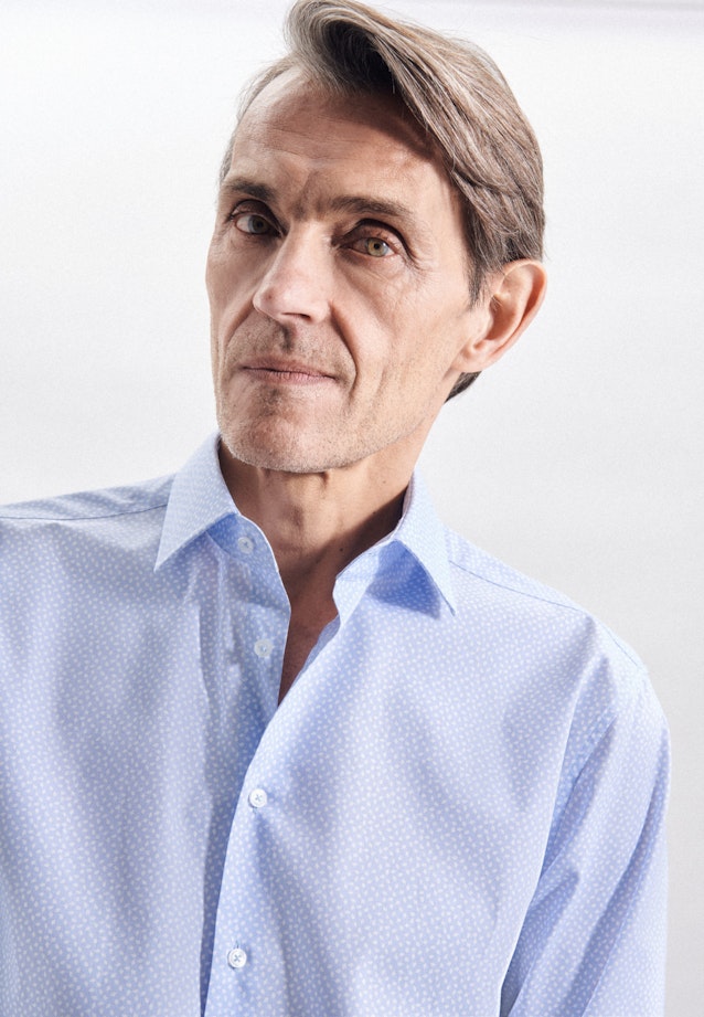 Regular Chemise d'affaires Imprimé in Bleu Clair |  Seidensticker Onlineshop