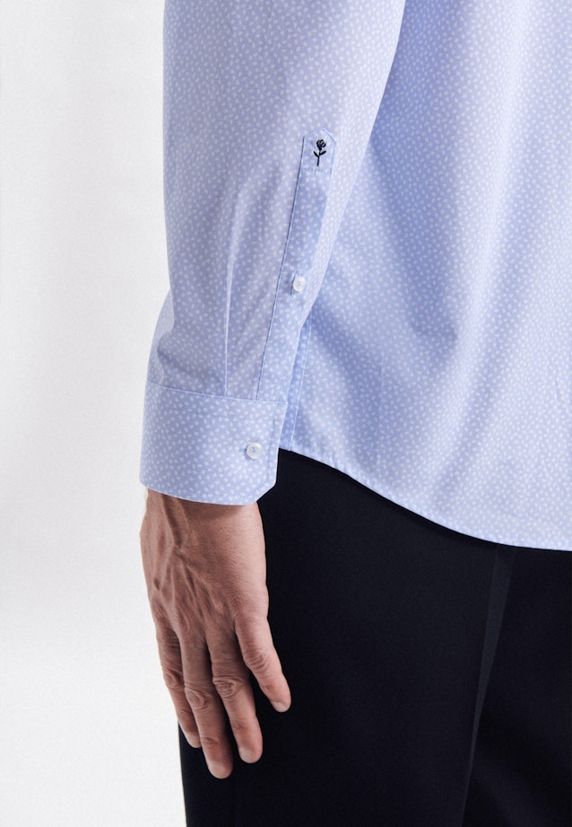 Regular Chemise d'affaires Imprimé in Bleu Clair |  Seidensticker Onlineshop