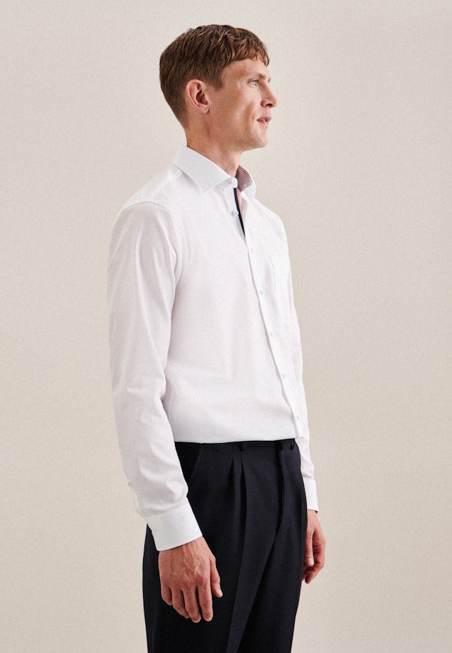 Regular Chemise d'affaires Uni in Blanc |  Seidensticker Onlineshop
