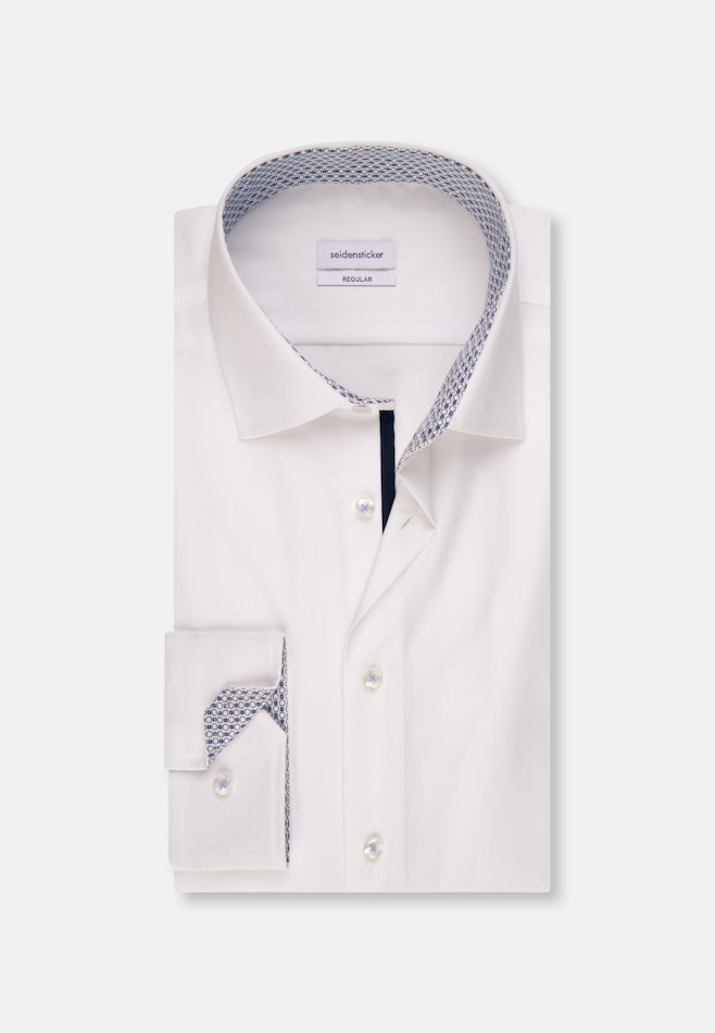 Regular Chemise d'affaires Uni dans Blanc | Boutique en ligne Seidensticker