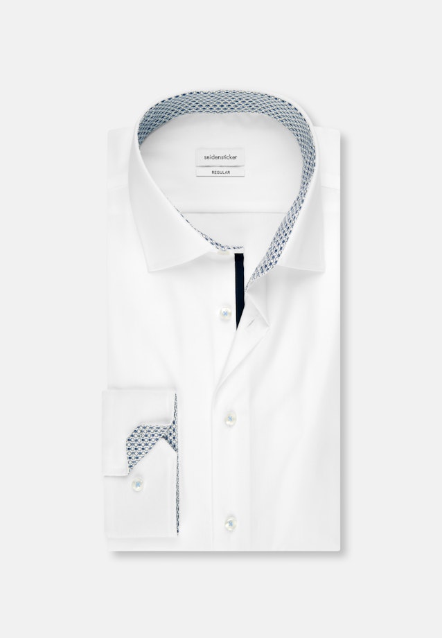 Regular Chemise d'affaires Uni in Blanc |  Seidensticker Onlineshop