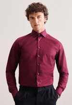 Non-iron Popeline Business overhemd in Regular with Kentkraag in Rood |  Seidensticker Onlineshop